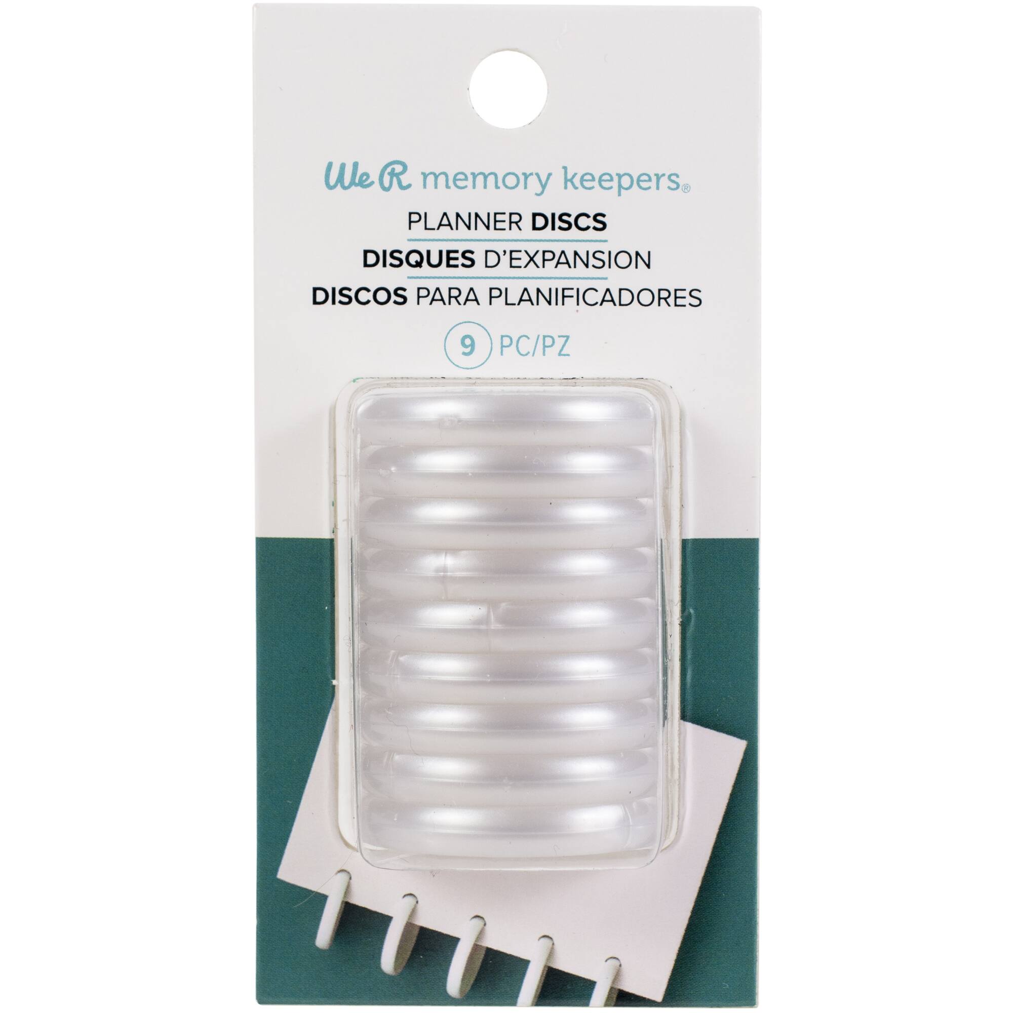 We R Memory Keepers® Pearl Crop-A-Dile Power Punch Planner Discs, 9ct.